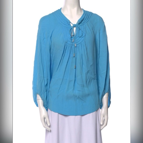 Diane Von Furstenberg Cornflower Blue Acquilina
Blouse Size 4 $268 - Picture 1 of 8